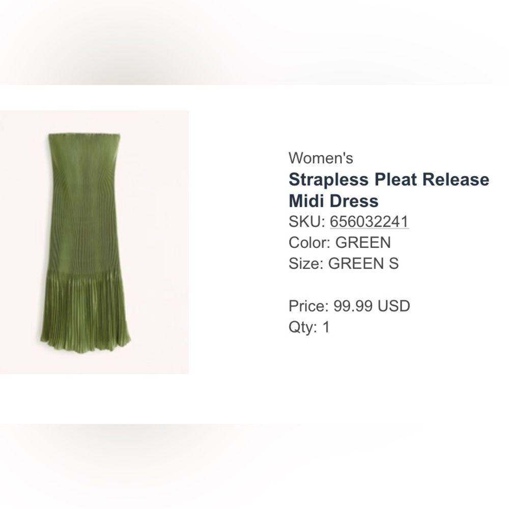 The A&F Giselle Pleat Release Midi Dress